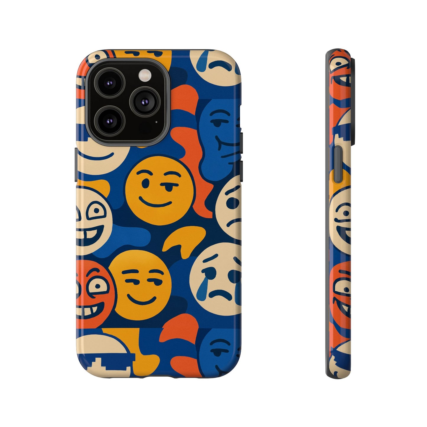 vibrant 3d emoji protective phone case for daily use – bold design for stylish expression – compatible with iphone 13, 14, 15 & 16 – all models including pro, pro max & plus