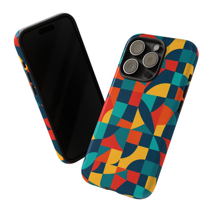 Vibrant Multicolour Geometric 3D Wrap Phone Case for Stylish Protection and Unique Expression Compatible with iPhone 13, 14, 15 & 16 – all models including Pro, Pro Max & Plus