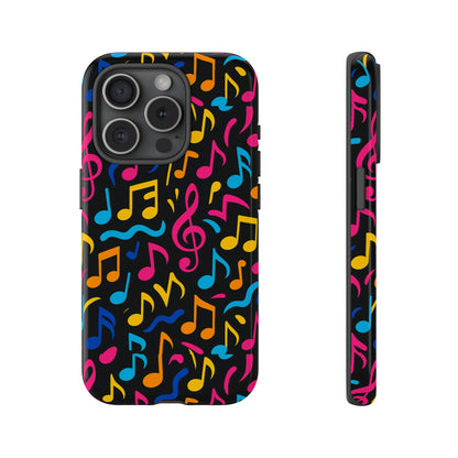Vibrant Music Themed Phone Case with Colourful 3D Design – Stylish Protection for Music Lovers – Compatible with iPhone 13, 14, 15 & 16 – all models including Pro, Pro Max & Plus