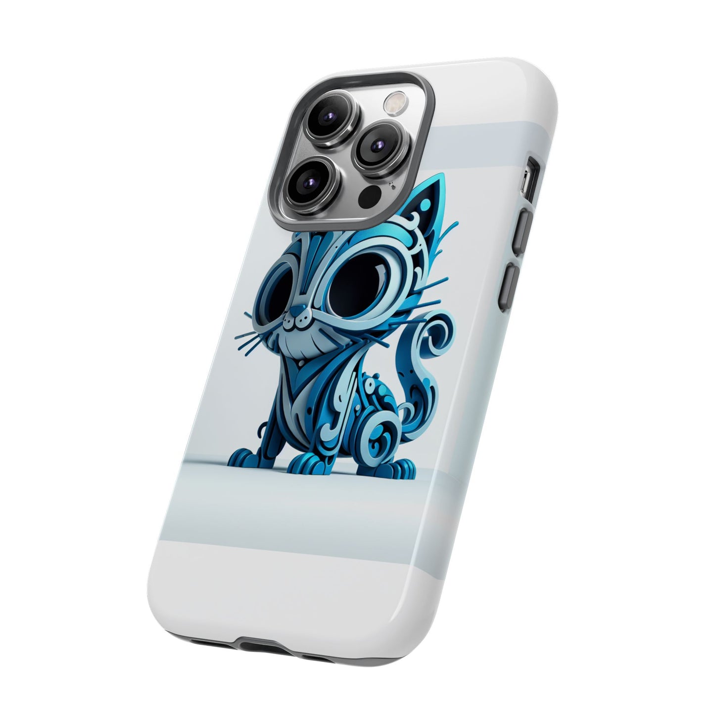 vibrant 3d cat design phone case – playful protection accessory for self-expression – compatible with iphone 13, 14, 15 & 16 – all models including pro, pro max & plus