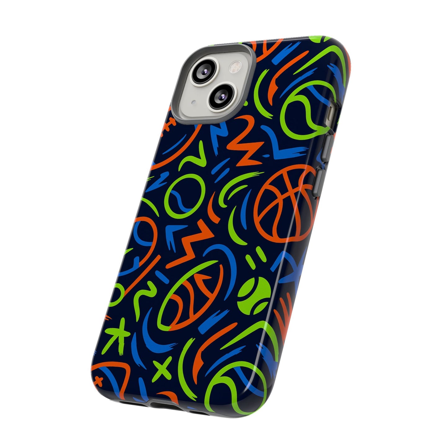 vibrant 3d wrap protective phone case with colourful sports design for unique style and expression compatible with iphone 13, 14, 15 & 16 – all models including pro, pro max & plus