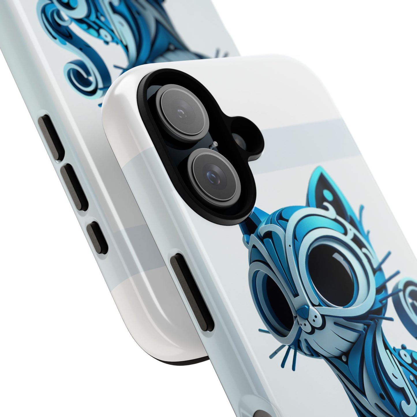 vibrant 3d cat design phone case – playful protection accessory for self-expression – compatible with iphone 13, 14, 15 & 16 – all models including pro, pro max & plus