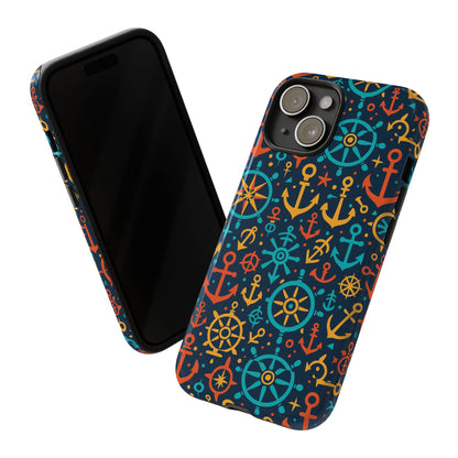 Vibrant Nautical Pattern Phone Case for Stylish Protection – Bold Accessory for iPhone 13, 14, 15 & 16 – All Models Including Pro, Pro Max & Plus