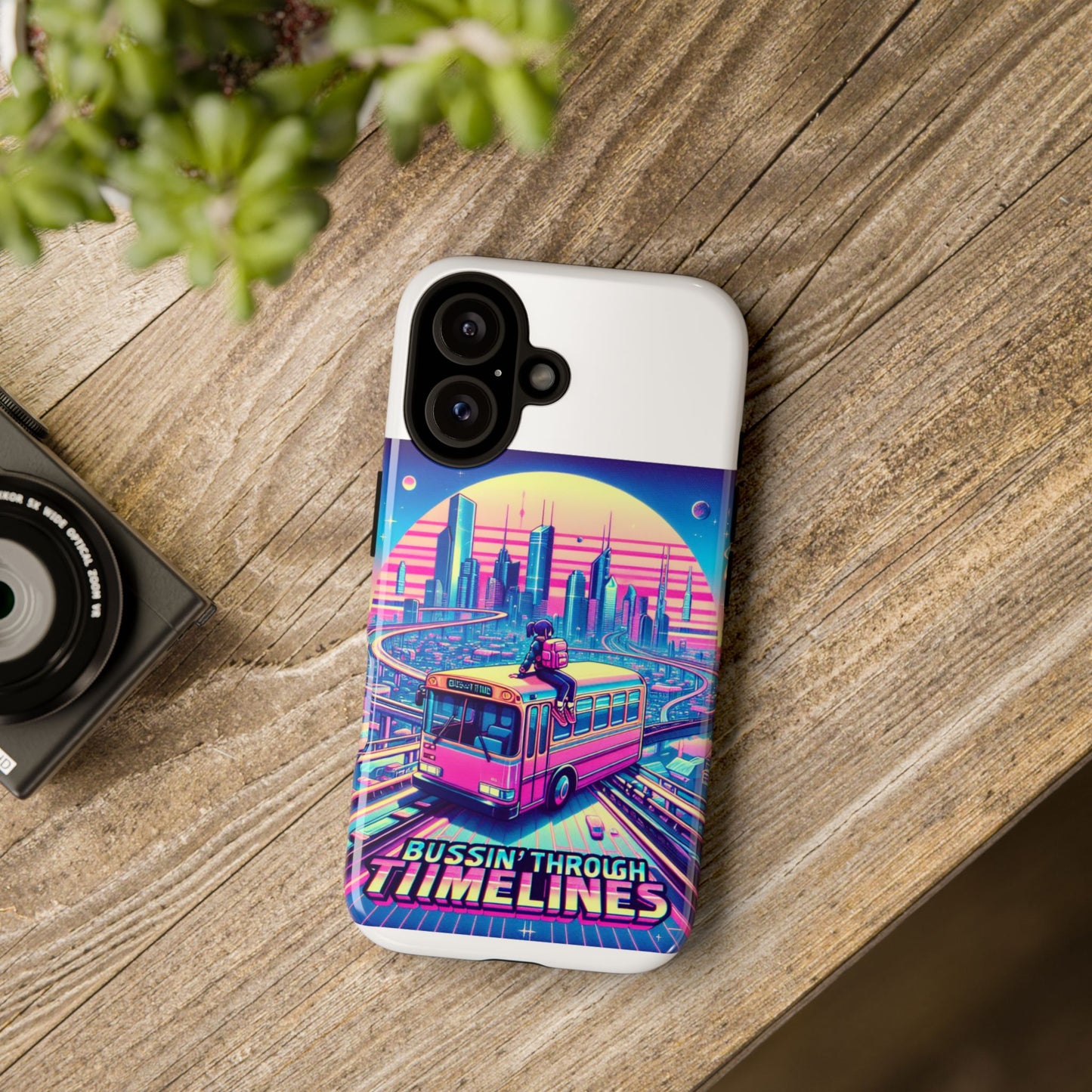 bussin through timelines protective phone case for anime lovers, durable 3d wrap design, shock absorbent tpu silicone, uv protected, stylish accessory for smartphones