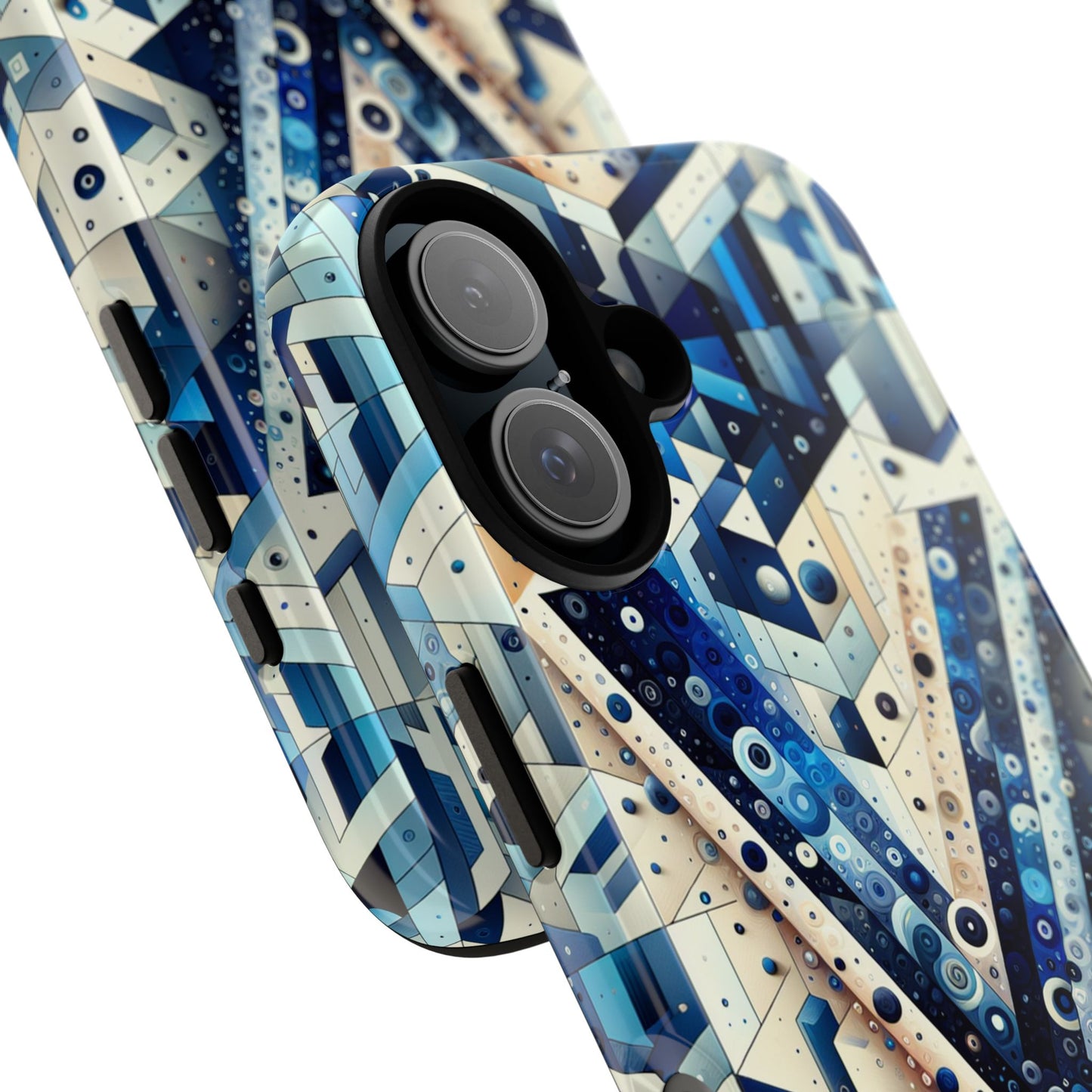 blue alphabet v phone case for samsung and iphone shockproof protective cover with 3d wrap design and uv resistance