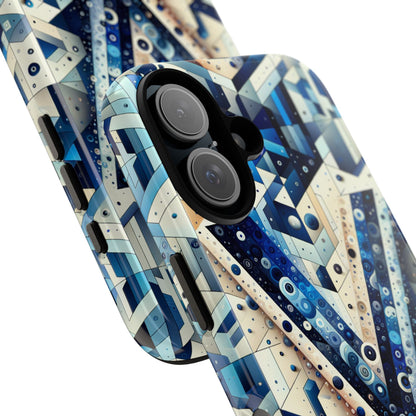 Blue Alphabet V Phone Case for Samsung and iPhone Shockproof Protective Cover with 3D Wrap Design and UV Resistance