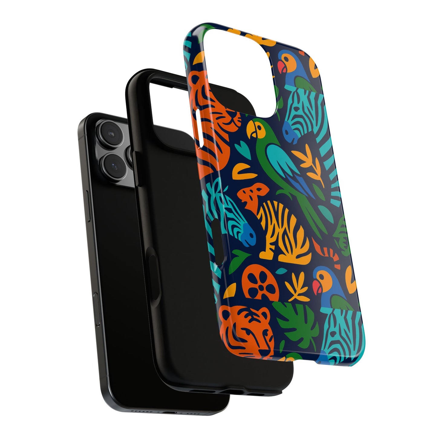 vibrant 3d animal print phone case for stylish protection – unique accessory for men and women compatible with iphone 13, 14, 15 & 16 – all models including pro, pro max & plus