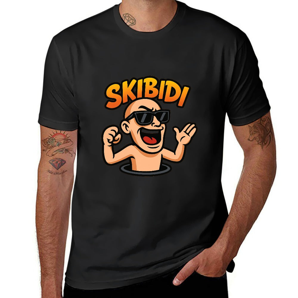 2025 new 150g men's short sleeve t-shirt, cotton, double-sided printed, comfortable fit for fitness, leisure, home, travel, multiple sizes available