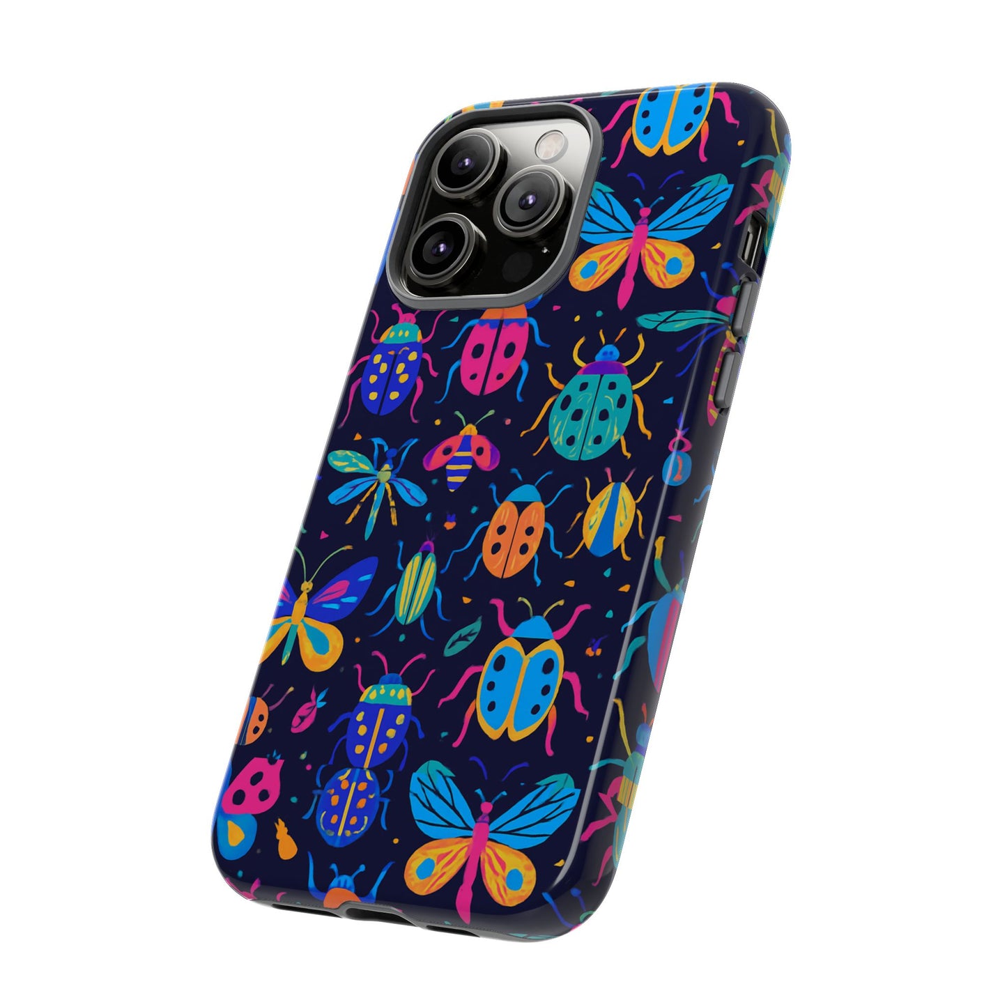 vibrant 3d insect design phone case for stylish protection and unique aesthetic compatible with iphone 13, 14, 15 & 16 – all models including pro, pro max & plus