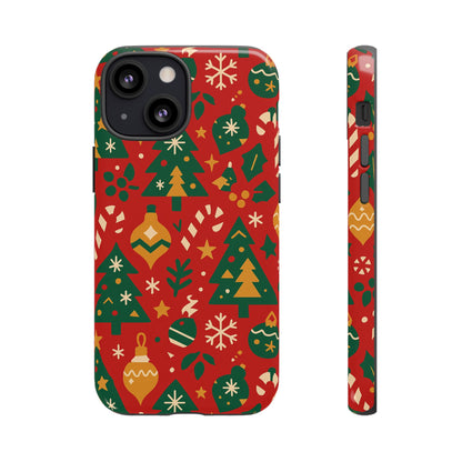 Multicolor 3D Wrap Protective Phone Case with Festive Holiday Design – Fun Retro Style for Smartphone Protection Compatible with iPhone 13, 14, 15 & 16 – all models including Pro, Pro Max & Plus