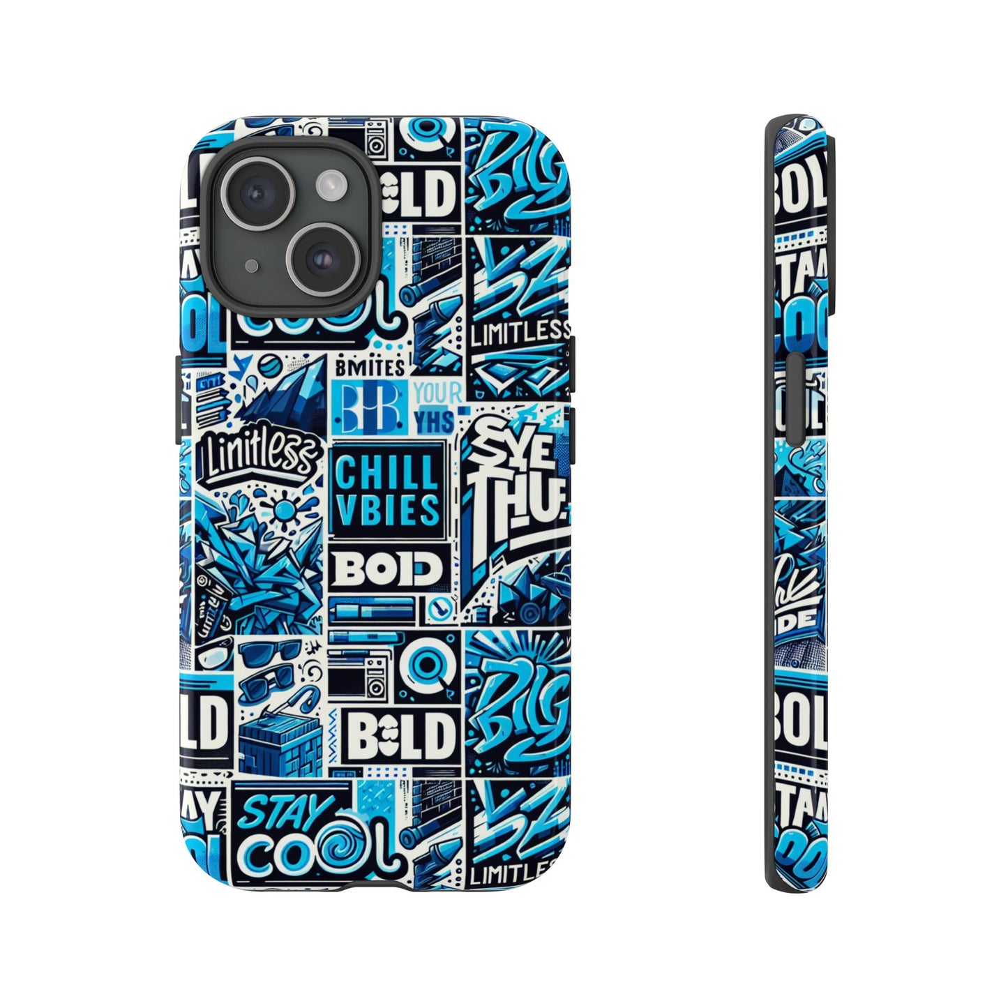 blue pattern image 9 phone case for smartphone protection with 3d wrap design and shock absorption in glossy or matte finish