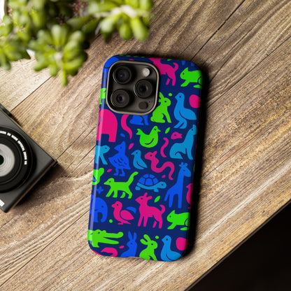 Vibrant Animal Print Phone Case with 3D Design for Stylish Protection Compatible with iPhone 13, 14, 15 & 16 – all models including Pro, Pro Max & Plus