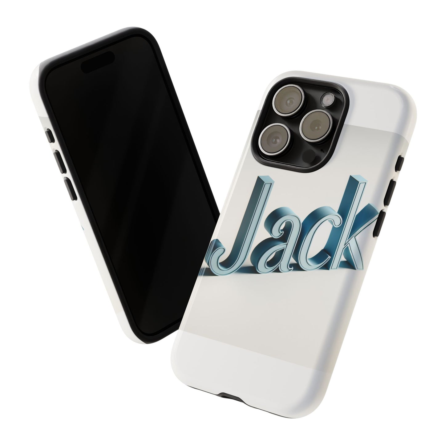 vibrant 3d text protective phone case in blue for unique self-expression – stylish protection compatible with iphone 13, 14, 15 & 16 – all models including pro, pro max & plus