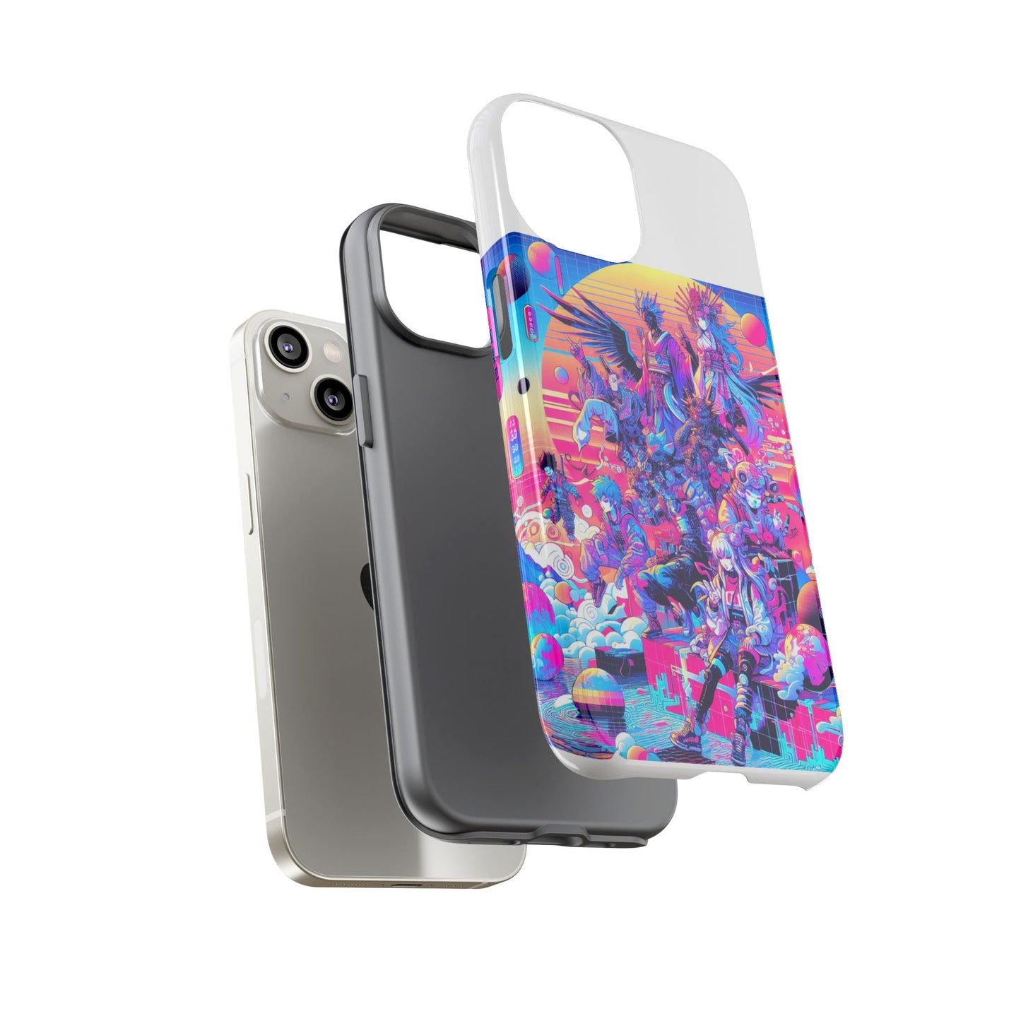 zero npc energy vibrant 3d protective phone case for anime lovers