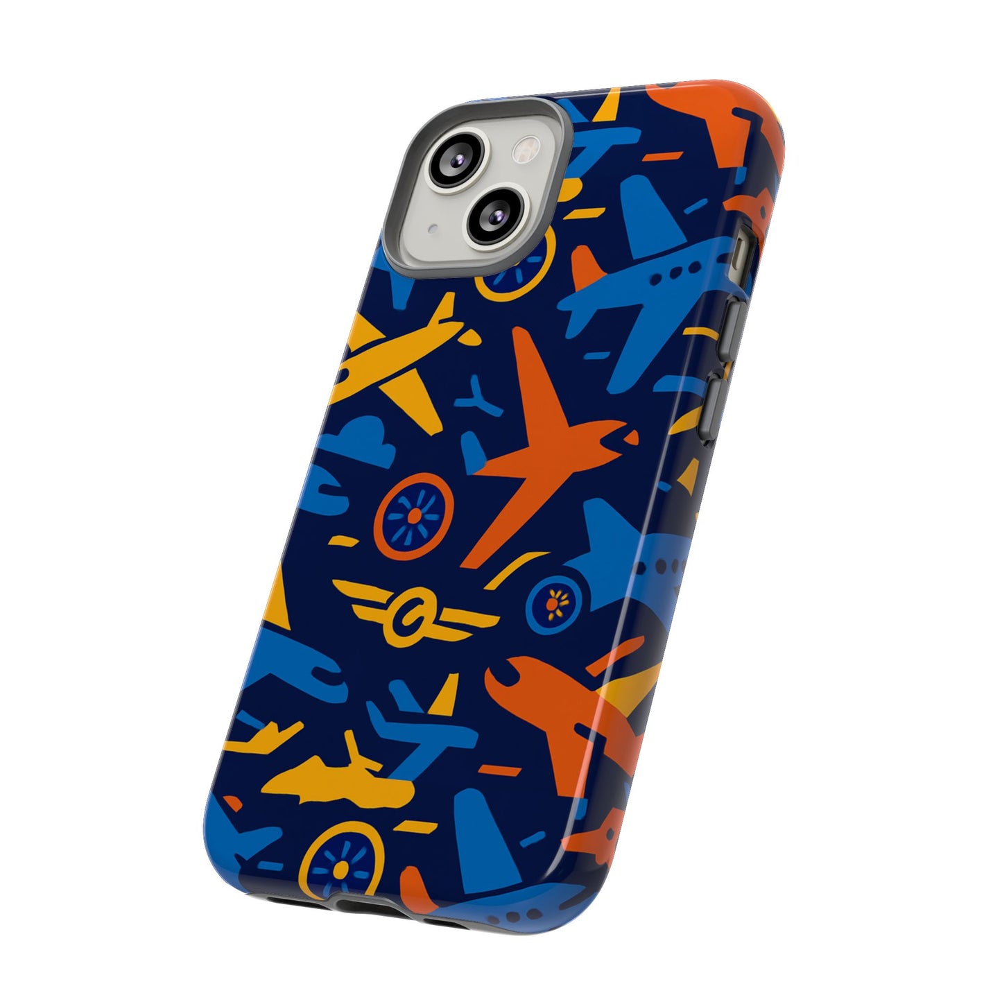 vibrant 3d airplane pattern protective phone case for self-expression and stylish protection compatible with iphone 13, 14, 15 & 16 – all models including pro, pro max & plus
