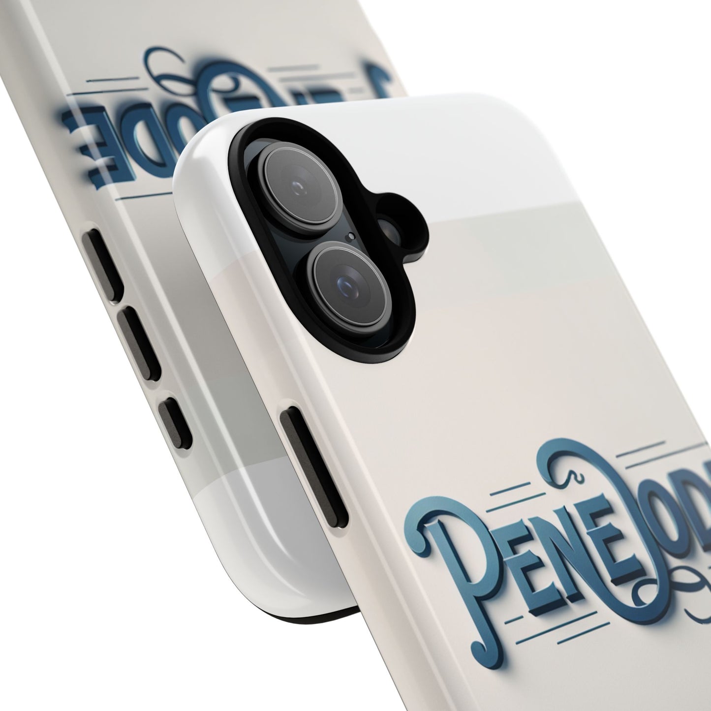 elegant blue typography phone case stylish accessory for self-expression compatible with iphone 13, 14, 15 & 16 – all models including pro, pro max & plus