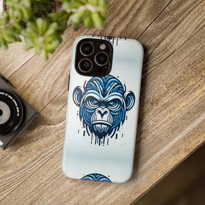 Blue Animal Create 21 3D Wrap Phone Case for Kids and Teens Shockproof UV Protected Durable Silicone Cover with Retro Anime and Comic Inspired Design