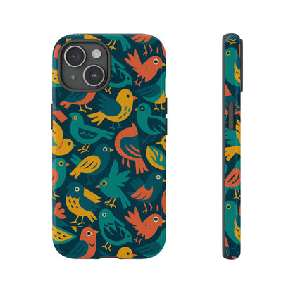 Multicolour Bird Pattern 3D Wrap Protective Phone Case – Vibrant Accessory for Self-Expression Compatible with iPhone 13, 14, 15 & 16 – all models including Pro, Pro Max & Plus