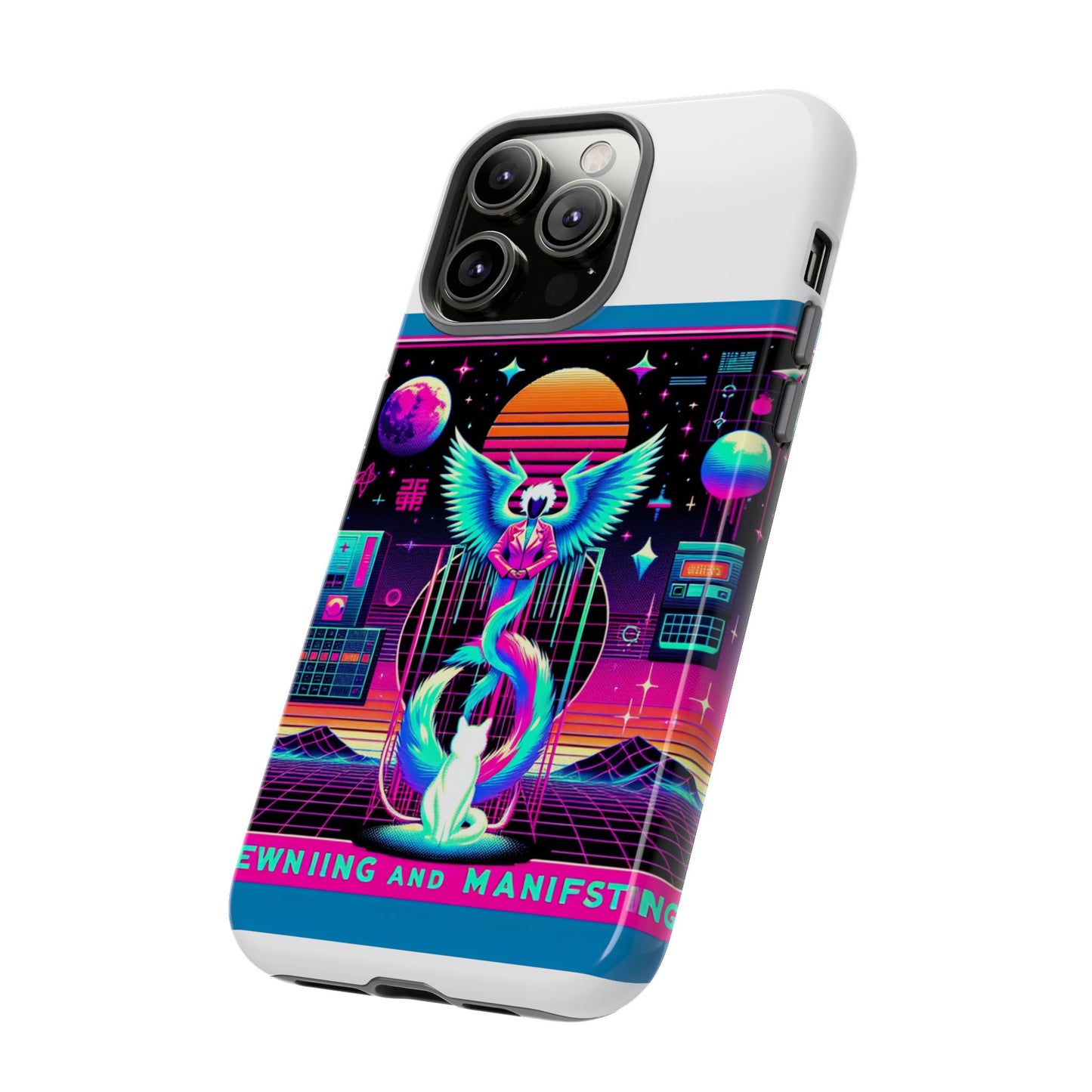 mewing and manifesting vibrant 3d protective phone case