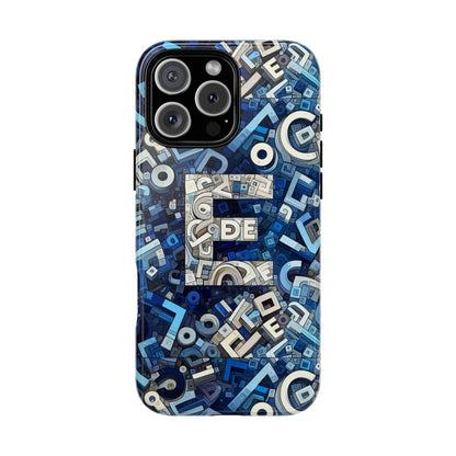 Blue Alphabet E Phone Case with 3D Wrap Design for Stylish Protection and Personalised Tech Accessory for Men and Women