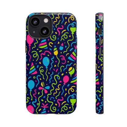 Vibrant 3D Wrap Protective Phone Case with Multicolour Party Design for Playful Smartphone Accessories Compatible with iPhone 13, 14, 15 & 16 – all models including Pro, Pro Max & Plus