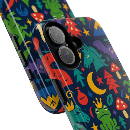 Vibrant 3D Wrap Protective Phone Case with Playful Fantasy Design for Unique Smartphone Accessories Compatible with iPhone 13, 14, 15 & 16 – all models including Pro, Pro Max & Plus