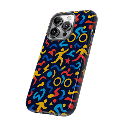 Vibrant Abstract 3D Wrap Protective Phone Case in Multicolour Design for Unisex Fashion Accessory Compatible with iPhone 13, 14, 15 & 16 – all models including Pro, Pro Max & Plus