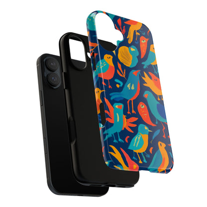 Vibrant Multicolour Bird Design Phone Case for Stylish Protection – Compatible with iPhone 13, 14, 15 & 16 – All Models Including Pro, Pro Max & Plus