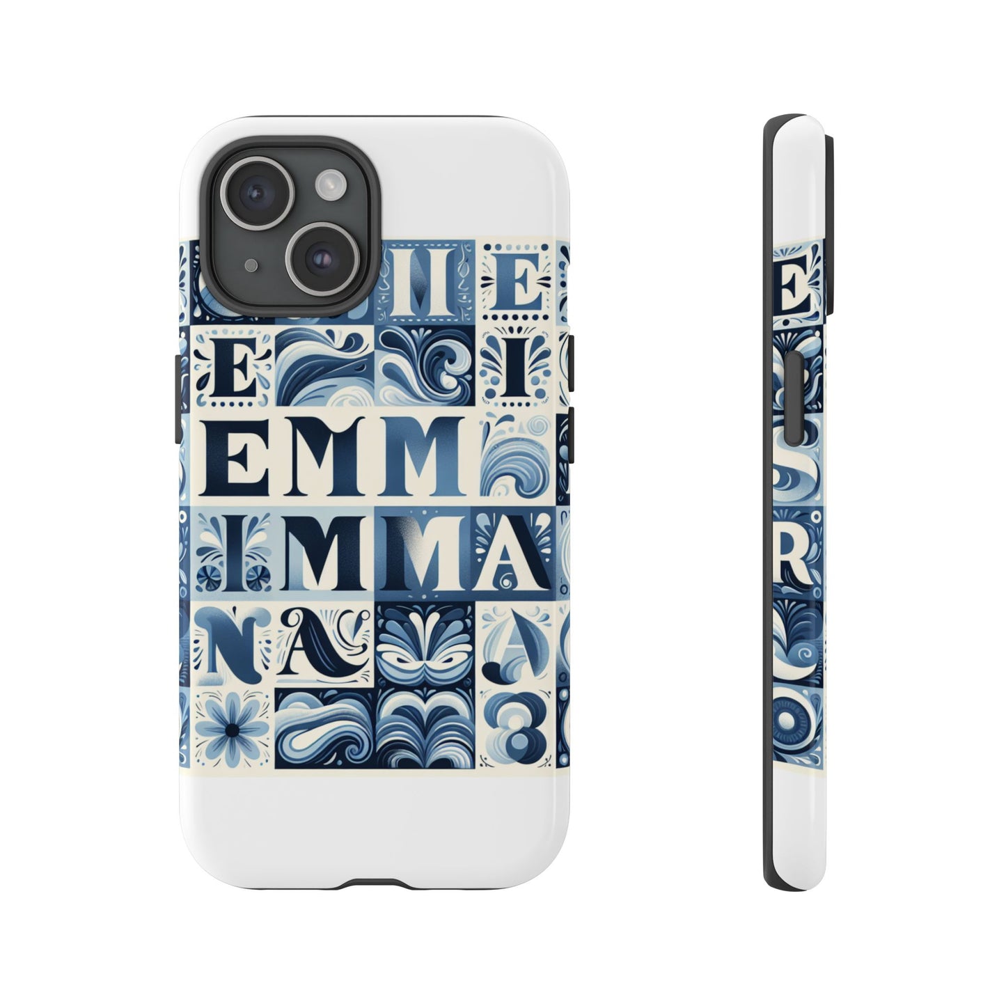 vibrant 3d alphabet design protective phone case in blue for stylish smartphone accessories compatible with iphone 13, 14, 15 & 16 – all models including pro, pro max & plus