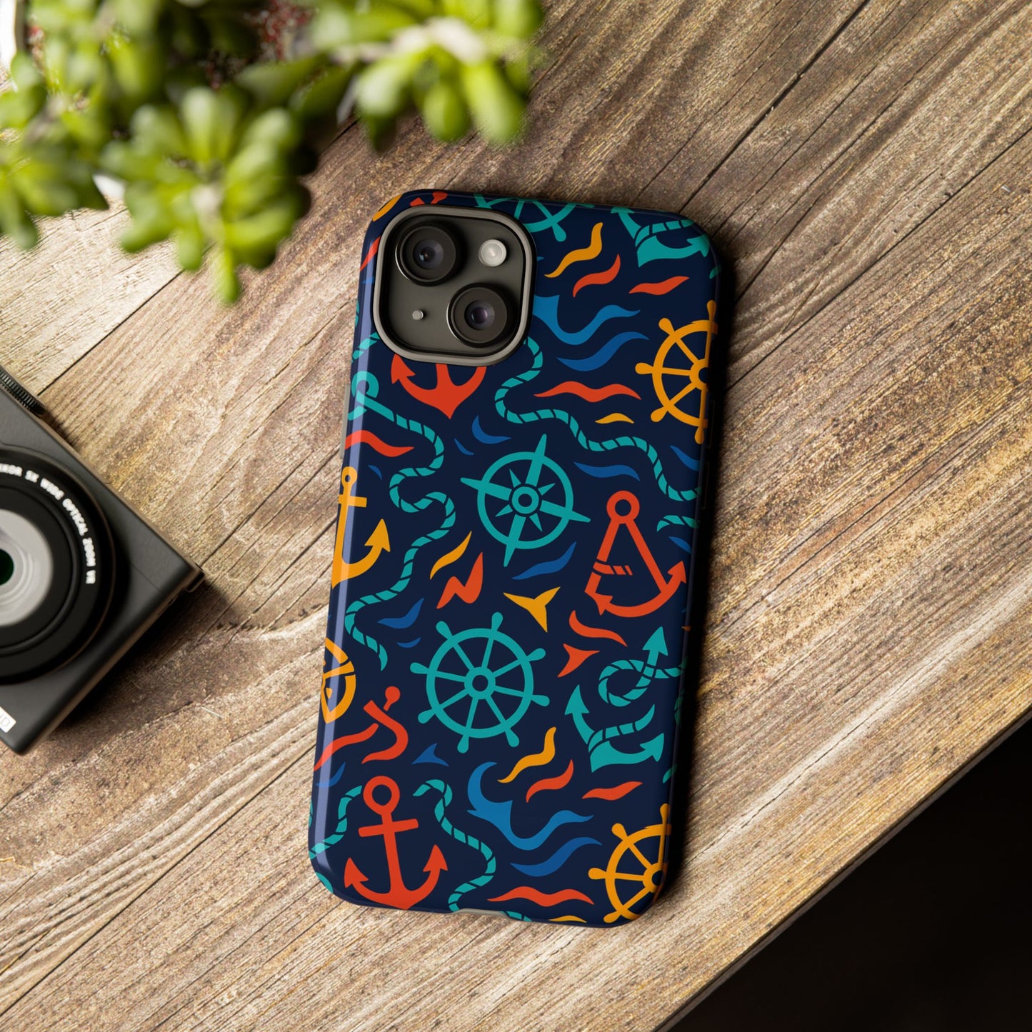 nautical multicolor protective phone case with 3d wrap design for unique style and self-expression compatible with iphone 13, 14, 15 & 16 – all models including pro, pro max & plus