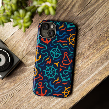 Nautical Multicolor Protective Phone Case with 3D Wrap Design for Unique Style and Self-Expression Compatible with iPhone 13, 14, 15 & 16 – all models including Pro, Pro Max & Plus