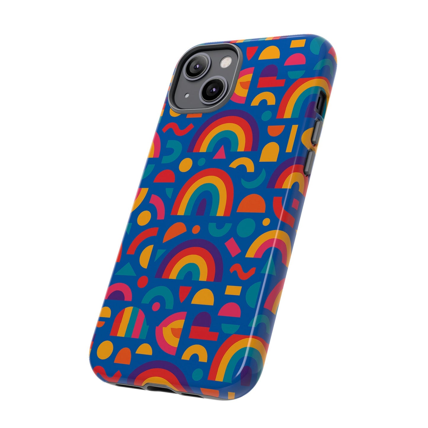 rainbow 3d wrap protective phone case stylish accessory for adults and teens compatible with iphone 13, 14, 15 & 16 – all models including pro, pro max & plus