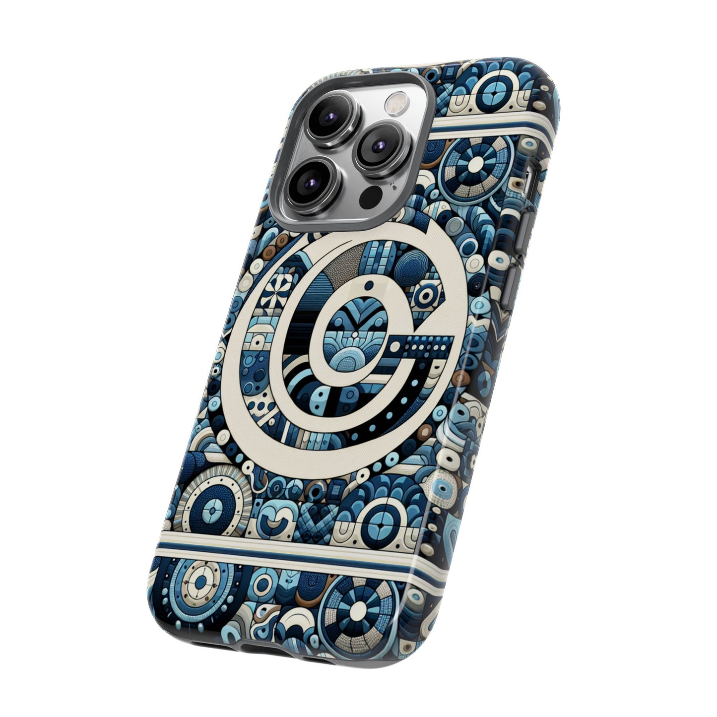 blue letter alphabet c phone case for smartphone protection shock absorption durable silicone cover with 3d wrap design