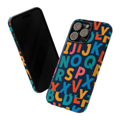 Multicolour 3D Letter Print Protective Phone Case for Creative Style and Individuality Compatible with iPhone 13, 14, 15 & 16 – all models including Pro, Pro Max & Plus
