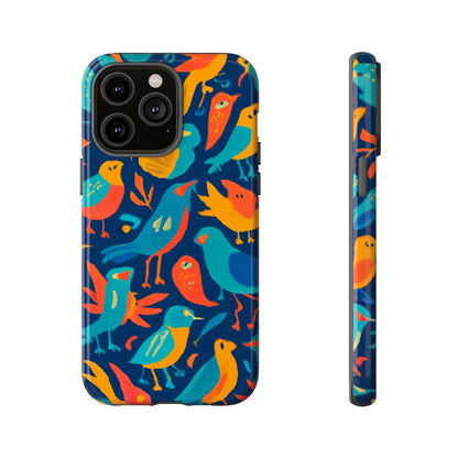 Vibrant Multicolour Bird Design Phone Case for Stylish Protection – Compatible with iPhone 13, 14, 15 & 16 – All Models Including Pro, Pro Max & Plus