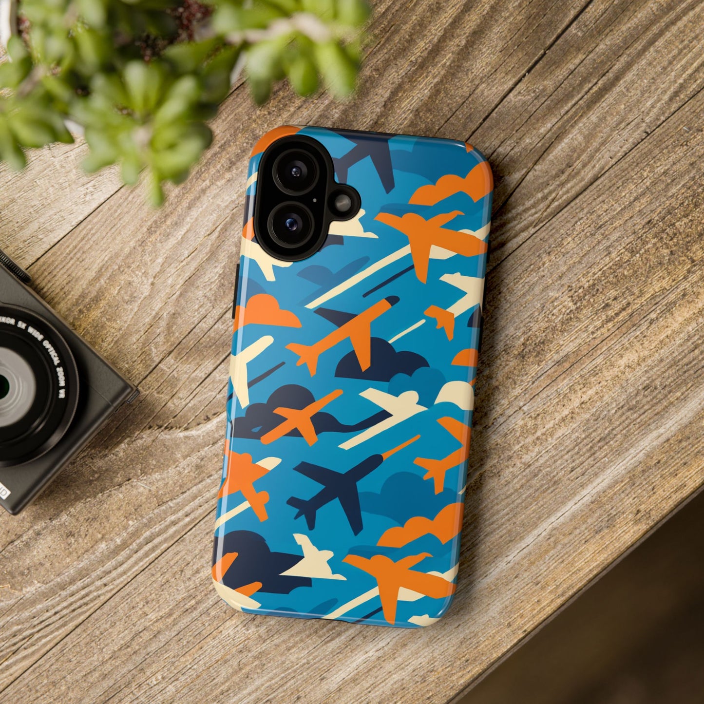 vibrant aviation-themed protective phone case with 3d wrap design – stylish accessory for self-expression – compatible with iphone 13, 14, 15 & 16 – all models including pro, pro max & plus