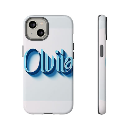 Olivia Blue Anime Comic Style 3D Wrap Shockproof Phone Case for Women and Girls Durable UV Protected Silicone Cover with Glossy or Matte Finish