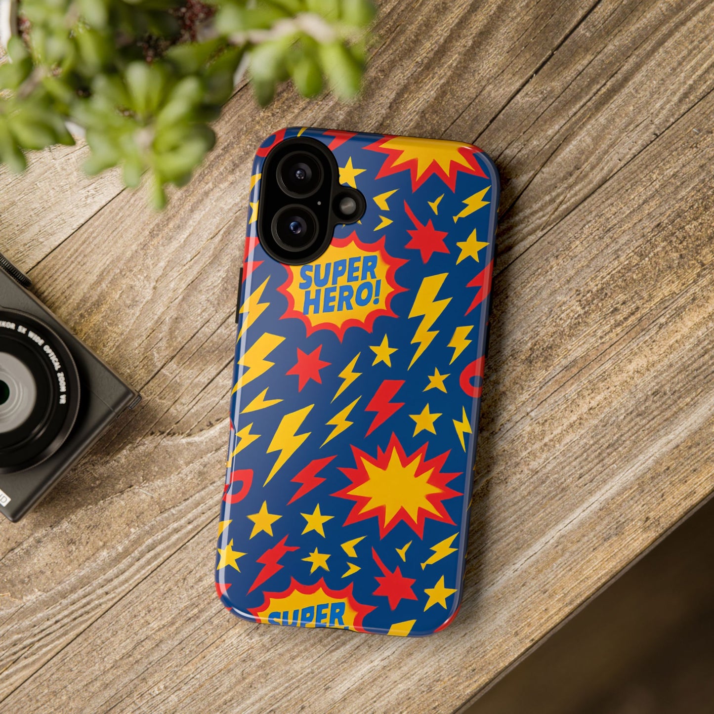 vibrant 3d superhero phone case – colourful retro design for kids and adults – stylish protection compatible with iphone 13, 14, 15 & 16 – all models including pro, pro max & plus