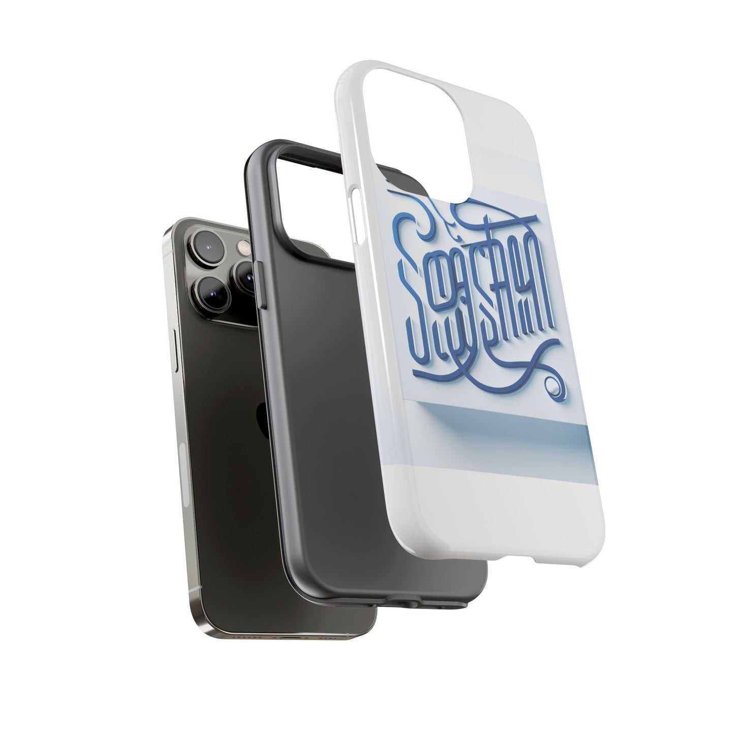 vibrant blue 3d alphabet phone case for stylish protection and unique expression compatible with iphone 13, 14, 15 & 16 – all models including pro, pro max & plus