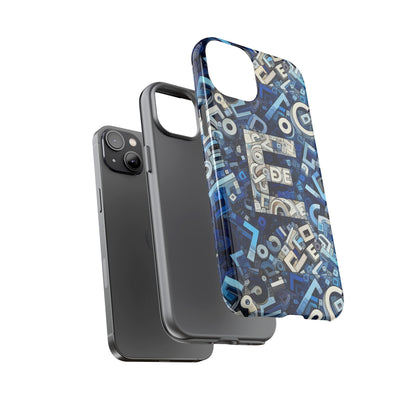Blue Alphabet E Phone Case with 3D Wrap Design for Stylish Protection and Personalised Tech Accessory for Men and Women