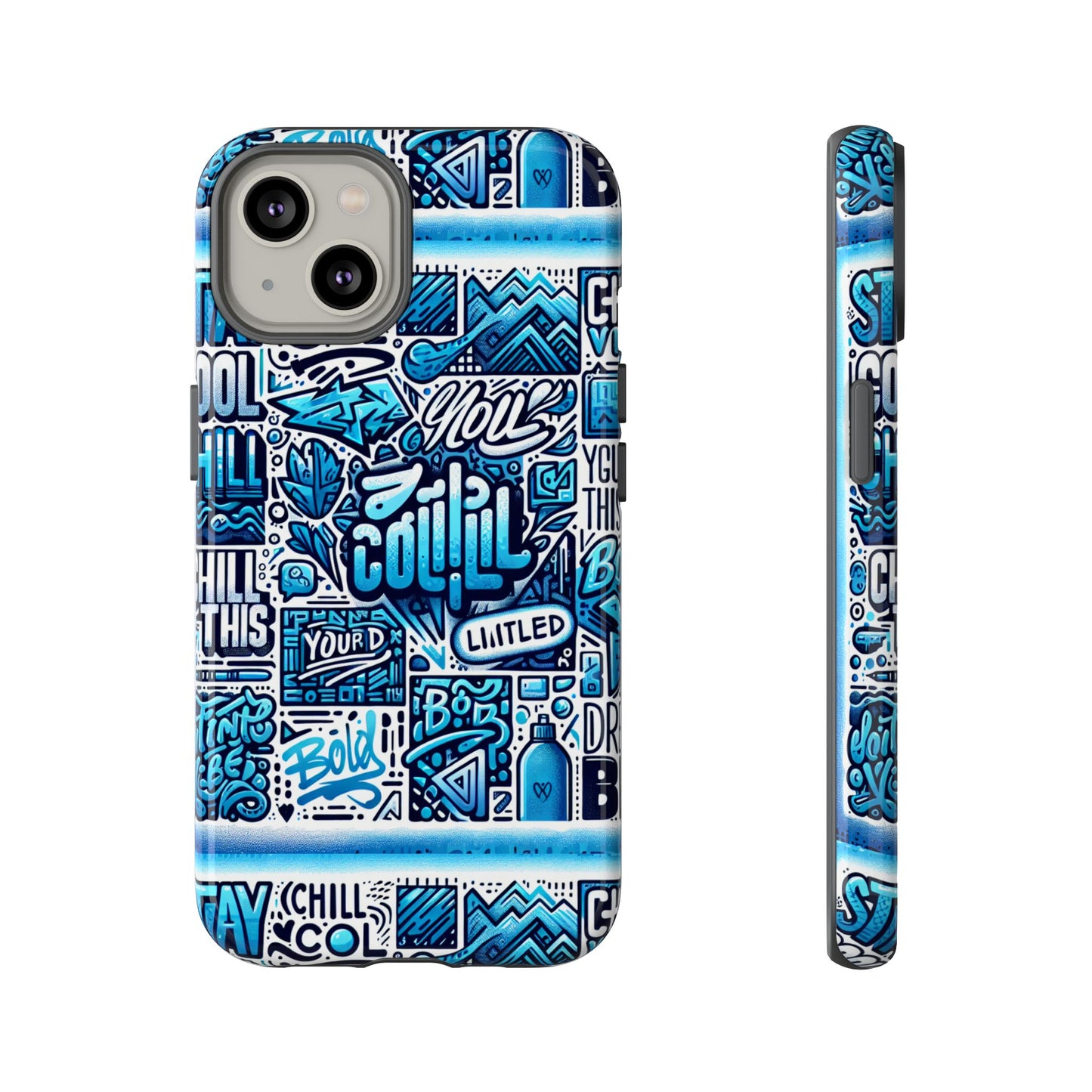 blue pattern image 23 phone case for mobile phones shockproof tpu cover with vivid 3d wrap design and retro anime comic style