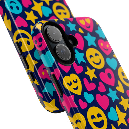 Vibrant Emoji Protective Phone Case with 3D Wrap Design for Fun Style and Robust Protection Compatible with iPhone 13, 14, 15 & 16 – All Models Including Pro, Pro Max & Plus