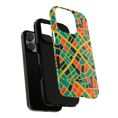 Multicolour Geometric 3D Wrap Protective Phone Case Stylish Accessory for Men and Women Vibrant Design Ideal for Unique Expression Compatible with iPhone 13, 14, 15 & 16 – all models including Pro, Pro Max & Plus