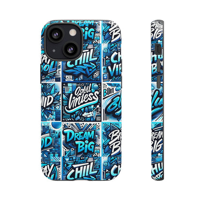 Blue Pattern Image 27 Phone Case for Mobile Phones Shockproof Protective Cover with 3D Wrap Design Anime Comic Style for Men Women and Teenagers