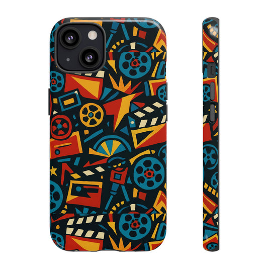 Vibrant Retro Movie-Inspired Protective Phone Case with 3D Design for Stylish Protection Compatible with iPhone 13, 14, 15 & 16 – All Models Including Pro, Pro Max & Plus