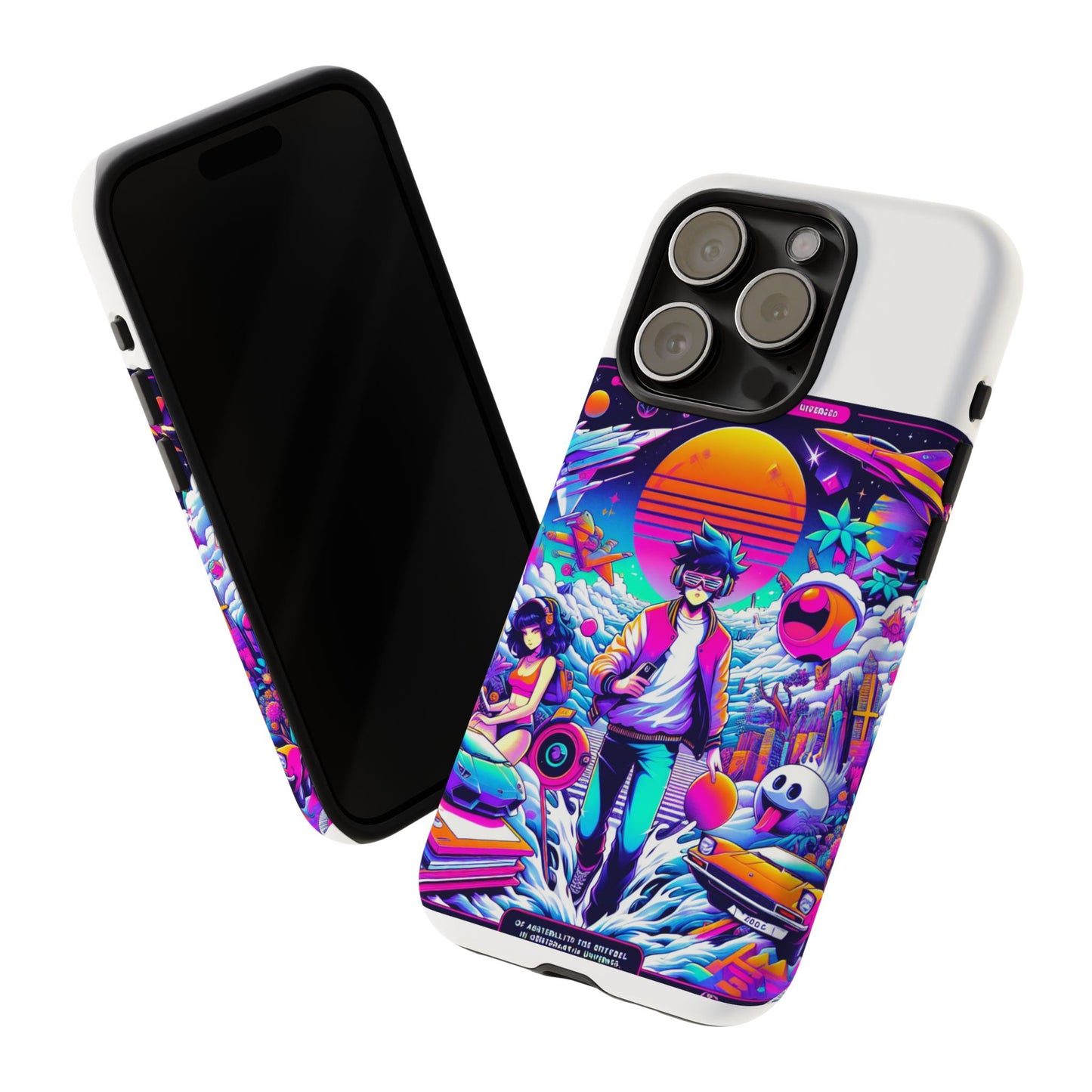 skibidiverse traveller protective phone case with 3d wrap design, durable uv protection, shock absorption for anime and comic culture fans