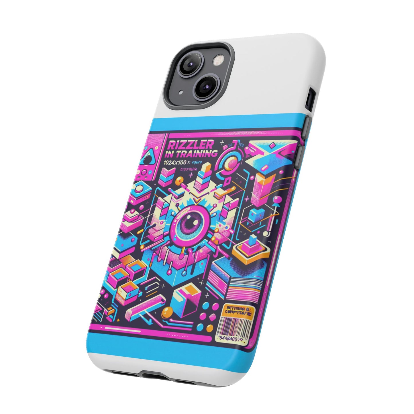 rizzler in training 3d wrap protective phone case for anime lovers