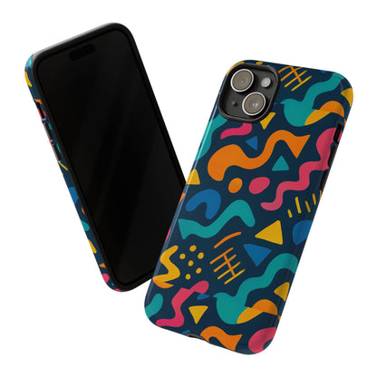 Vibrant Abstract Protective Phone Case with Bold 3D Design for Unique Expression and Stylish Protection Compatible with iPhone 13, 14, 15 & 16 – all models including Pro, Pro Max & Plus