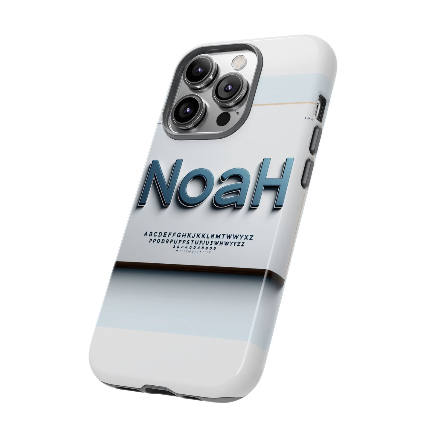 stylish 3d text phone case with modern design in blue – trendy protection for individuals – compatible with iphone 13, 14, 15 & 16 – all models including pro, pro max & plus