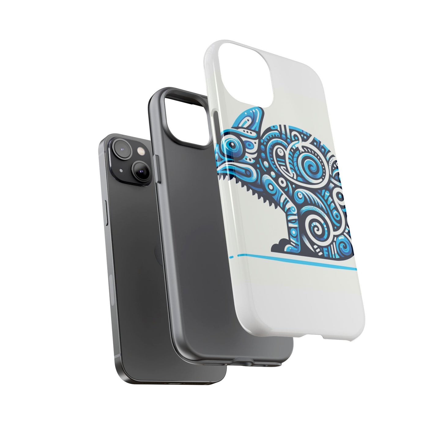 vibrant 3d chameleon design protective phone case for creative individuals stylish protection compatible with iphone 13, 14, 15 & 16 – all models including pro, pro max & plus